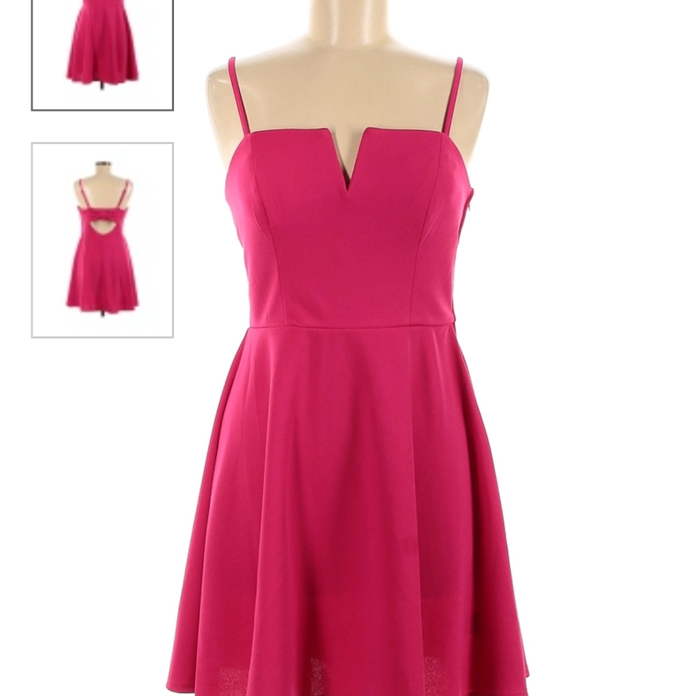 Hot pink mini dress